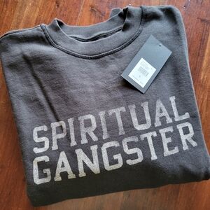 NWT Spiritual Gangster Charcoal Crewneck Sweatshirt Mens Small
